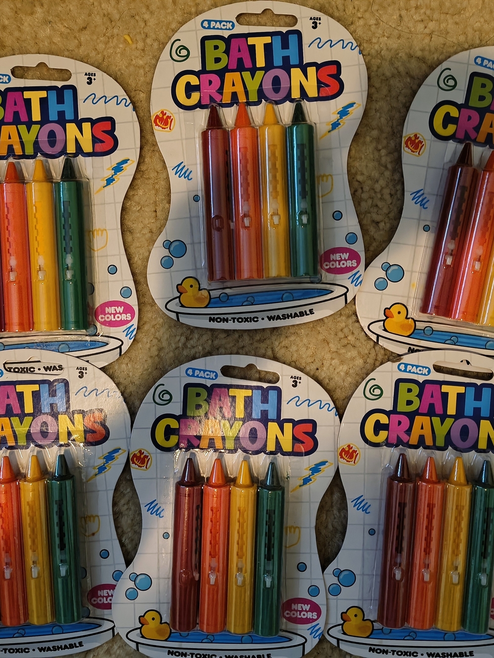 6pack Bath Crayons — Assorted Bright Colors